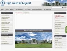 Tablet Screenshot of gujarathighcourt.nic.in